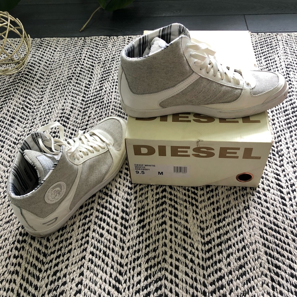 Diesel Deep White mid-tops Men’s 9.5M